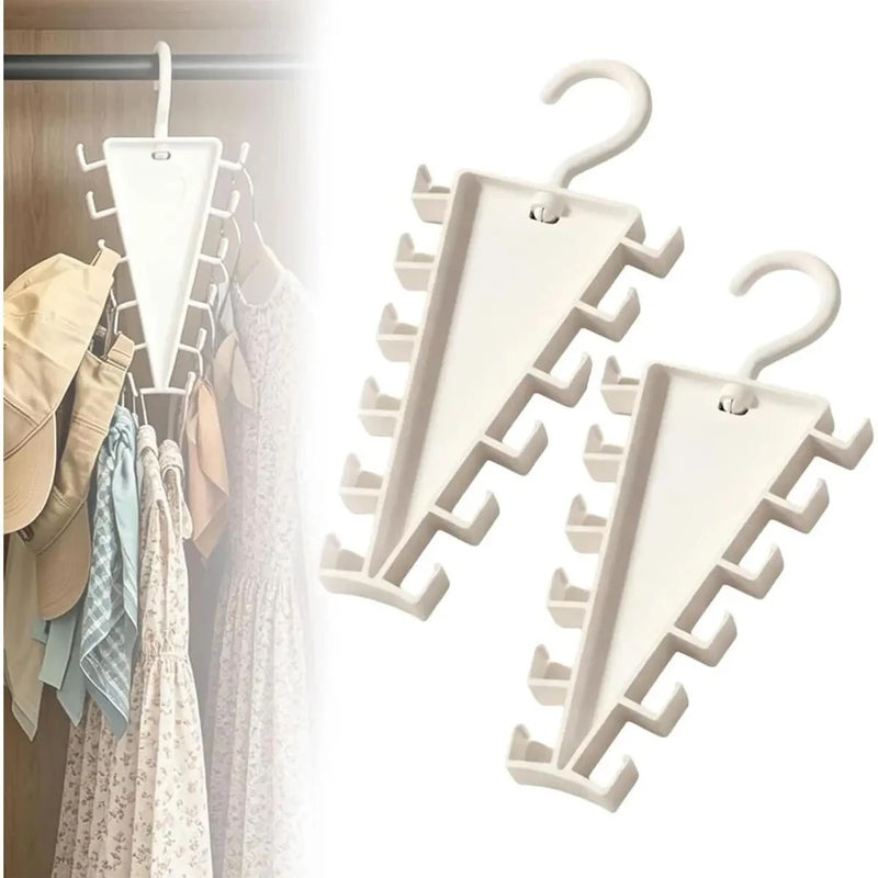 Rotating V-Shaped Closet Organizer