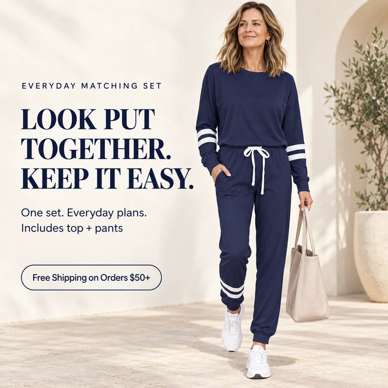 Striped Jogger Lounge Set