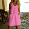 Livora Button Front Pocket Dress