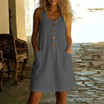 Livora Button Front Pocket Dress