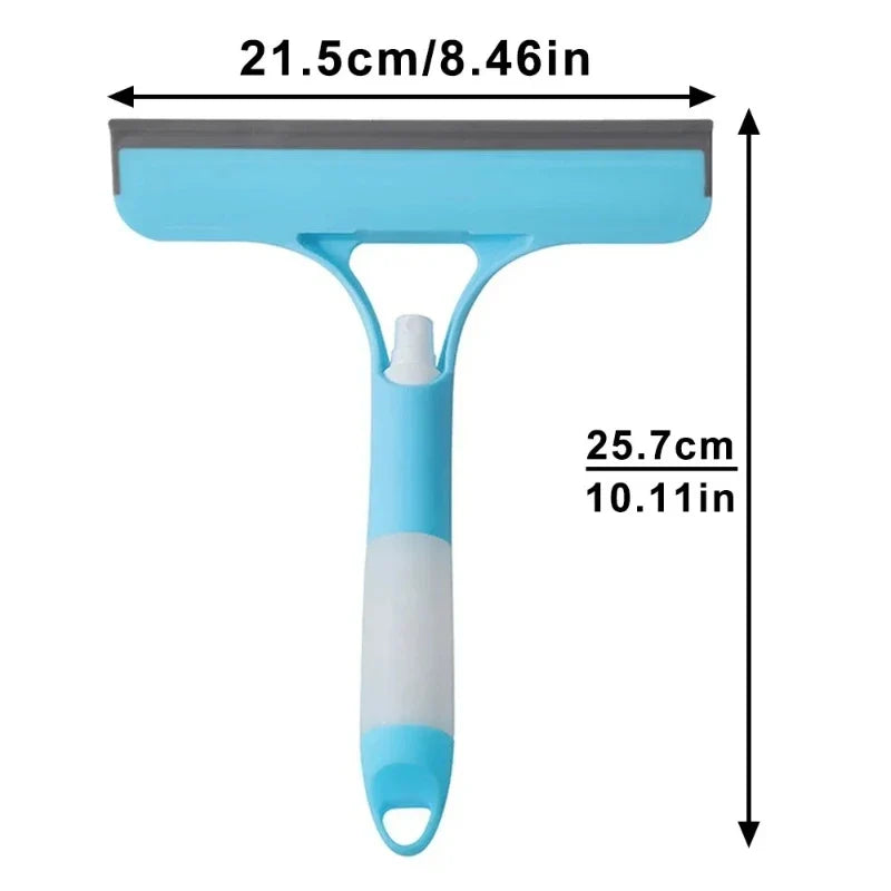 Zorvely™3-in-1 Window Squeegee With Spray Bottle & Scrubber