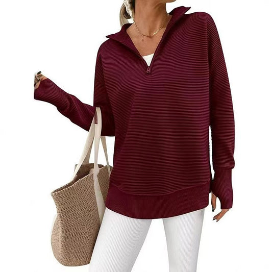 Everyday Classic Casual Quarter-Zip Sweater